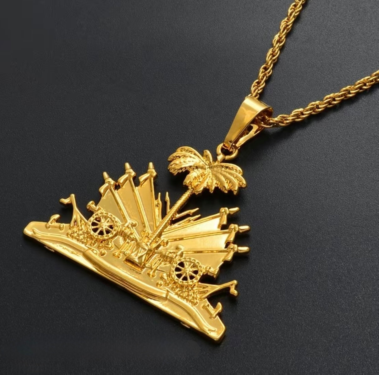 Haitian Palm Men’s Necklace