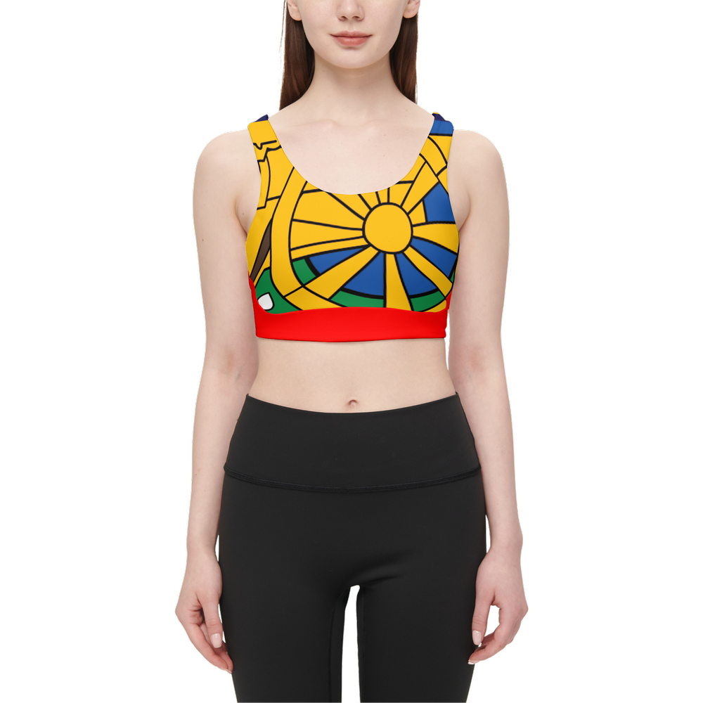 Women’s Haitian Flag | Sports Bra-Butter Soft Texture