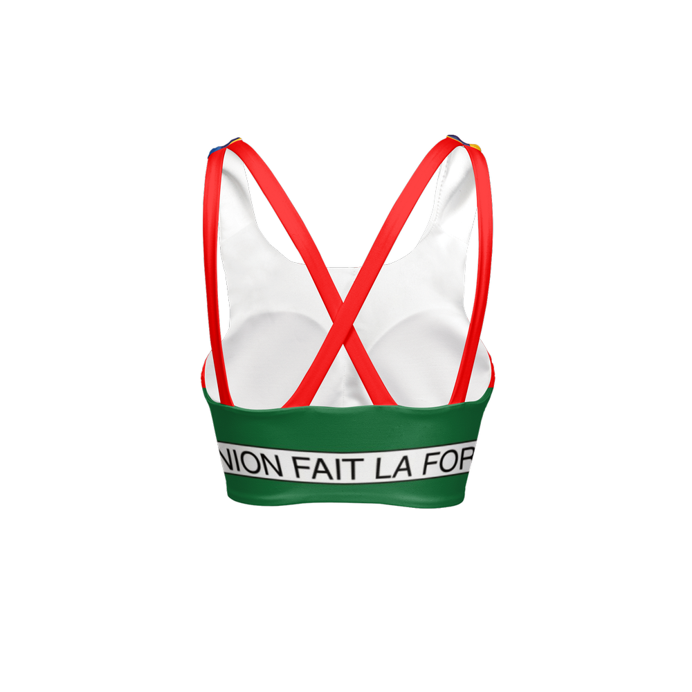 Women’s Haitian Flag | Sports Bra-Butter Soft Texture