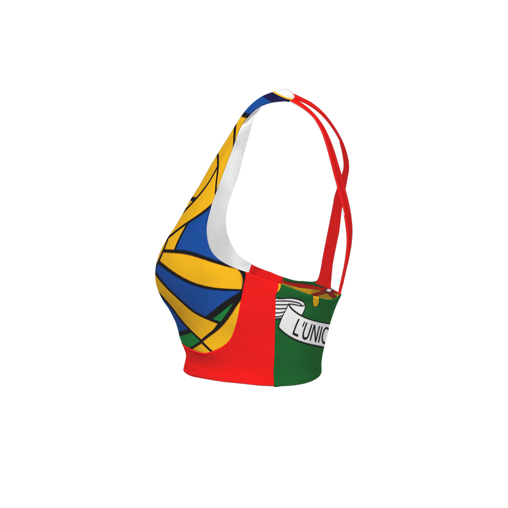 Women’s Haitian Flag | Sports Bra-Butter Soft Texture